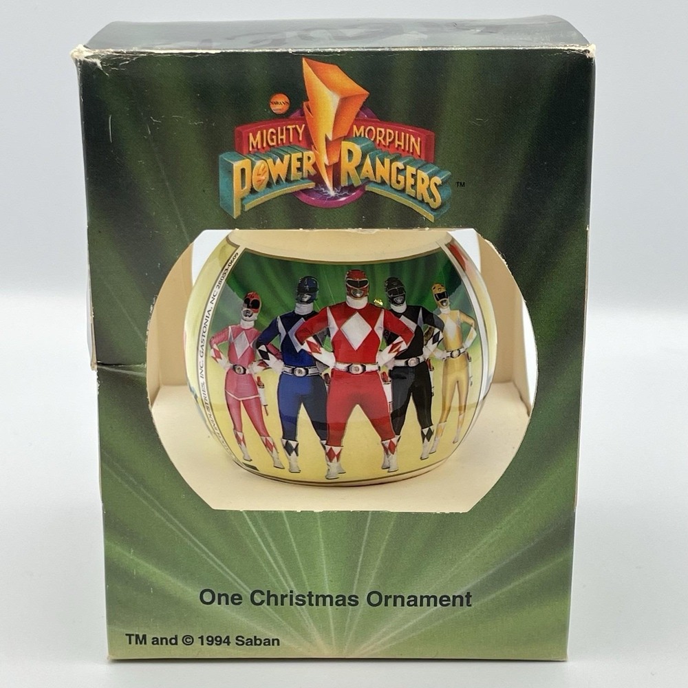 Vintage 1994 Mighty Morphin Power Rangers Christmas Ornament Ball Saban‎ Rauch
